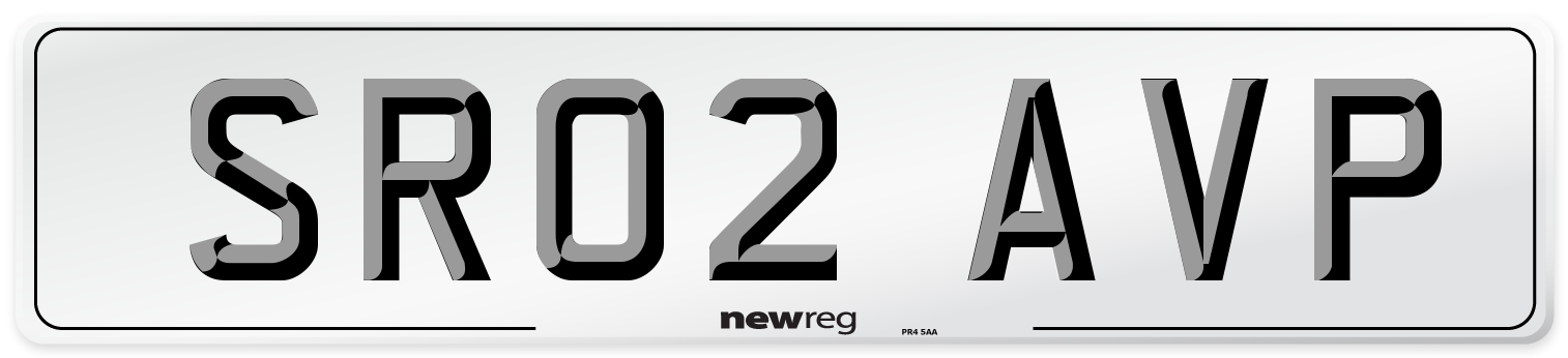 SR02 AVP Number Plate from New Reg